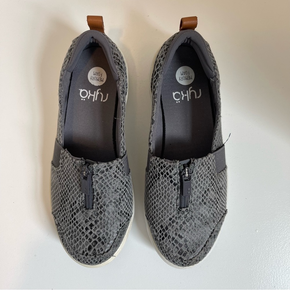 Ryka Vivva Snakeskin Memory Foam Slip On Shoes 6W